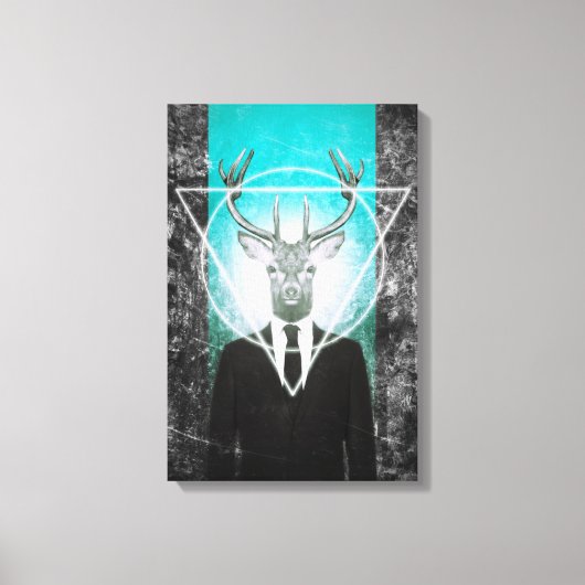 Stag im Anzug Leinwanddruck (Vorderseite)