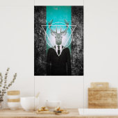 Stag im Anzug Poster (Küche)