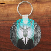 Stag im Anzug Schlüsselanhänger (Vorderseite)