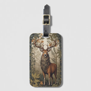 Stag im Wald William Morris Inspiriert Gepäckanhänger