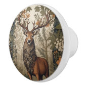 Stag im Wald William Morris Inspiriert Keramikknauf (Rechts)