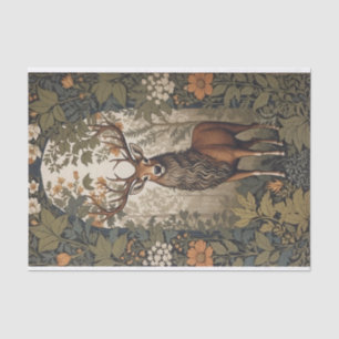 Stag im Wald William Morris Inspiriert Seidenpapier