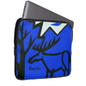 Stag in den Bergen naiv abstrakt Laptopschutzhülle (Vorne Rechts)