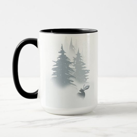 Stag in einem Schneewald Tasse (Links)