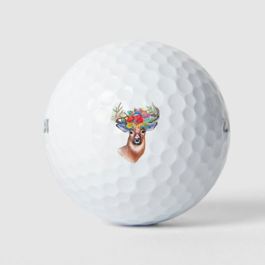 Stag in Farben Golfball (Vorderseite)