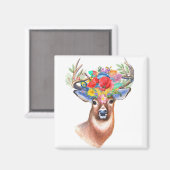 Stag in Farben Magnet (Vorderseite/Rückseite)