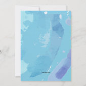 Stag in Wasserfarbe Einladung (Rückseite)