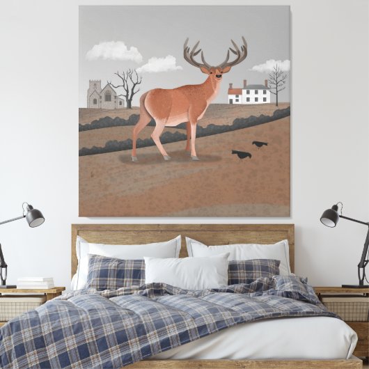 Stag Leinwanddruck (Insitu (Schlafzimmer))