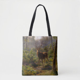 Stag (Männliche Hirsche) im Wald (von Rosa Bonheur Tasche