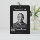 Stag mit Antlern Feier des Lebens Fotokarte Einladung (Stehend Vorderseite)