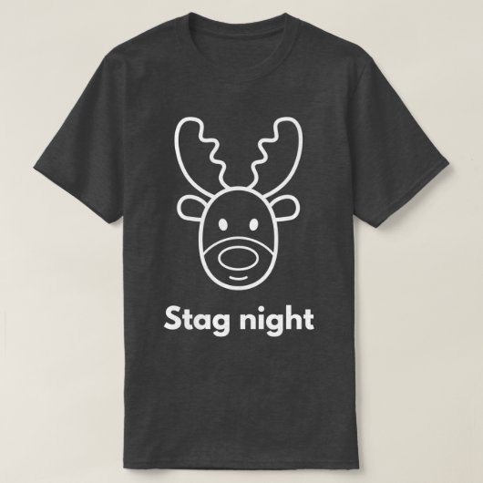 Stag Nacht lustig T-Shirt (Design vorne)