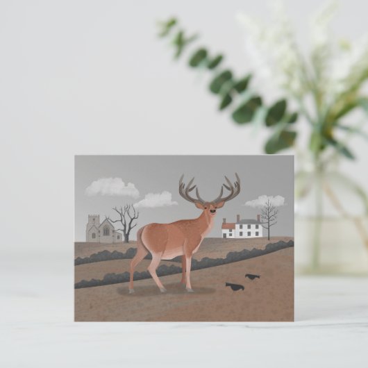 Stag Postkarte (Stehend Vorderseite)