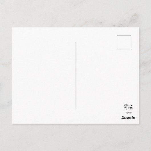 Stag Postkarte (Rückseite)