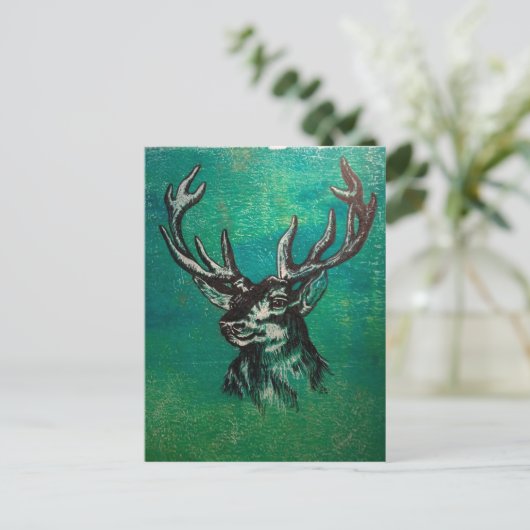 Stag Postkarte (Stehend Vorderseite)