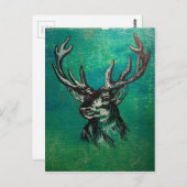 Stag Postkarte (Vorne/Hinten)