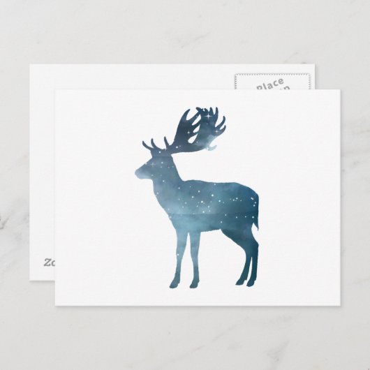 Stag Postkarte (Vorne/Hinten)
