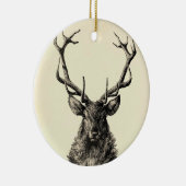 Stag Print, Hirschdruck, Vintag, skandinavisch Keramik Ornament (Rechts)