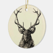 Stag Print, Hirschdruck, Vintag, skandinavisch Keramik Ornament (Links)