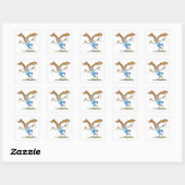 Stag Quadratischer Aufkleber (Blatt)