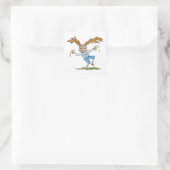 Stag Quadratischer Aufkleber (Tasche)