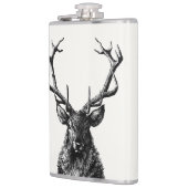 Stag Reindeer Rustic Flachmann (Links)