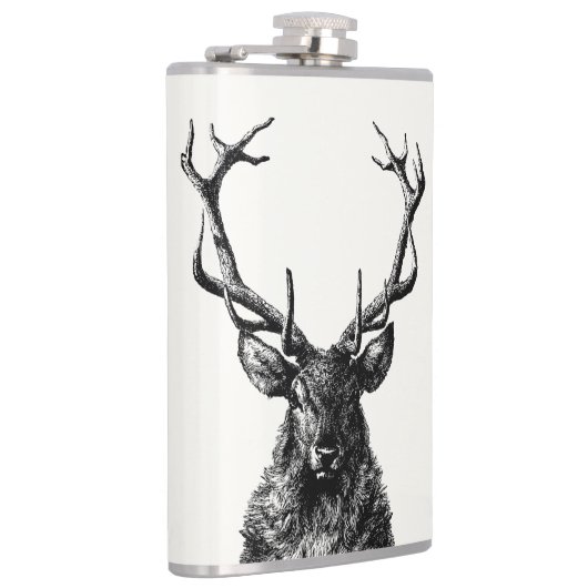 Stag Reindeer Rustic Flachmann (Rechts)