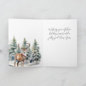 Stag Reindeer Woodland Frohe Weihnachten (Innenseite)
