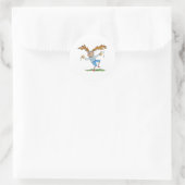 Stag Runder Aufkleber (Tasche)