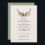 Stag sage grün Blumen rustikal elegant modern Einladung<br><div class="desc">Rustikale Blumen und Junggeselle laden zum Hochzeitsfeiern ein. Mit schönem Rost,  Terrakotta,  rot-rosa und sage-grüne Pampas Gras Eukalyptus Aquarell Details. Diese moderne Hochzeitsfeier lädt zum Set des Stils für Ihren großen Tag ein.</div>