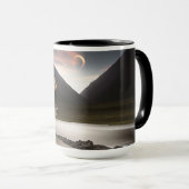 Stag Scottish Highlands, Eclipsing Moon Tasse (VorderseiteRechts)