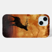 Stag Silhouette bei Sunset Case-Mate iPhone Hülle (Rückseite (Horizontal))