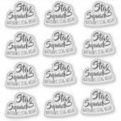 Stag Squad Personalisiert Stag Night Aufkleber (Vorderseite)