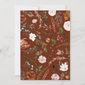 Stag terracotta floral elegante moderne Rost Einladung (Rückseite)