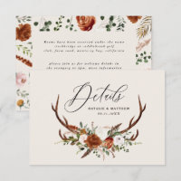 Stag terracotta Rost Blumen elegante Hochzeitsbudg
