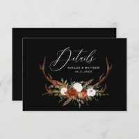 Stag terracotta schwarz florale elegante Hochzeit