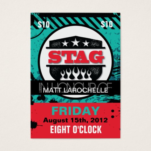 Stag Tickets (Vorderseite)