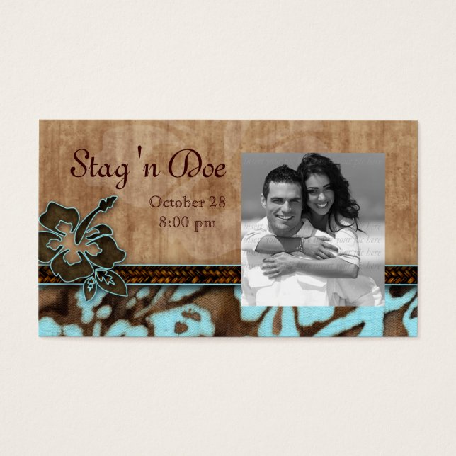Stag und Docket Tickets Hibiskus Blume Blue (Vorderseite)