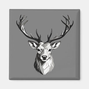 Stag Vector Graphic Art Portrait Animal Spirit Top Magnet