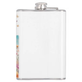 Stag Vintage Blume des Tierschutzes Art Flachmann (Rückseite)