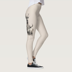 Stag Vixen und Bull Inkwork Leggings