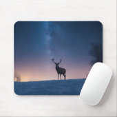 Stag Wild Majestic Animal in der Sternengalaxie Mousepad (Mit Mouse)