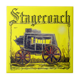 Stagecoach alter antiker Westen Fliese