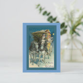 "Stagecoach Christmas" Feiertagspostkarte (Stehend Vorderseite)