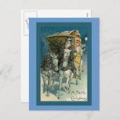 "Stagecoach Christmas" Feiertagspostkarte (Vorne/Hinten)