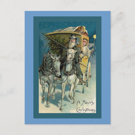 "Stagecoach Christmas" Feiertagspostkarte (Vorderseite)