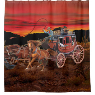 STAGECOACH-COWBOYS DUSCHVORHANG