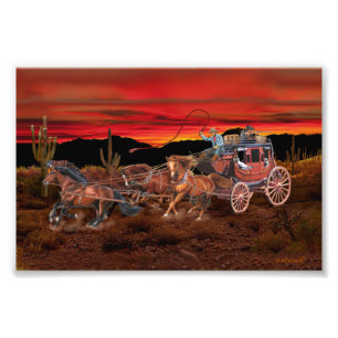 STAGECOACH COWBOYS FOTODRUCK