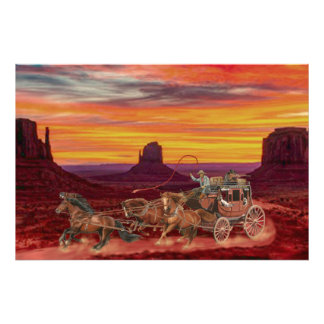 STAGECOACH COWBOYS FOTODRUCK