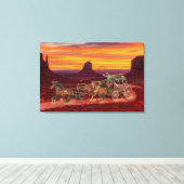 STAGECOACH COWBOYS LEINWANDDRUCK (Insitu (Holzboden))