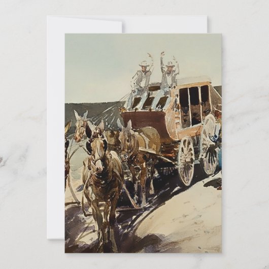 Stagecoach Hold by Edward Borein Einladung (Vorderseite)